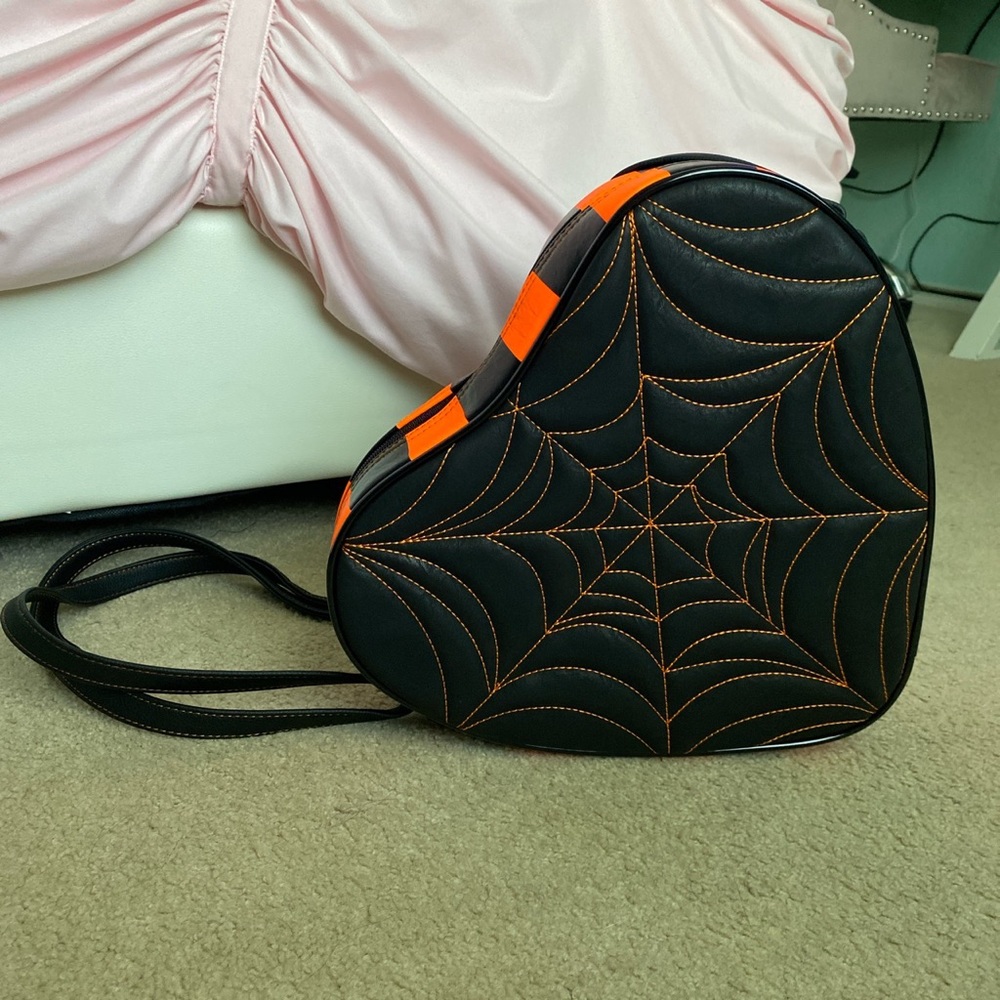 ❌SOLD❌ Love Pain and Stitches Spider Web Heart Bag